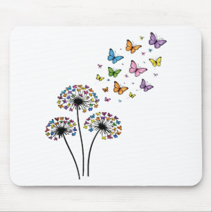Alfombrilla De Ratón Flujo de mariposas de diente de león