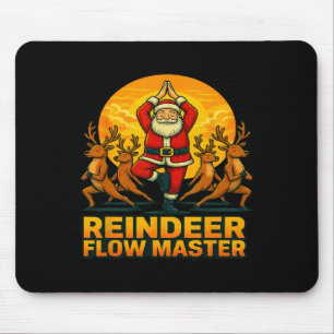 Alfombrilla De Ratón Flujo de Reno Maestro Yoga Santa Navidad Vacacione