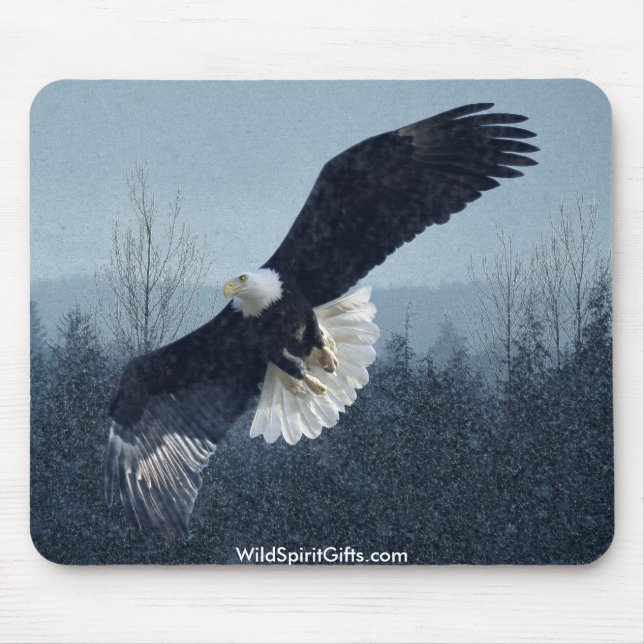 Alfombrilla De Ratón Flying Bald Eagle Mousepad (Frente)