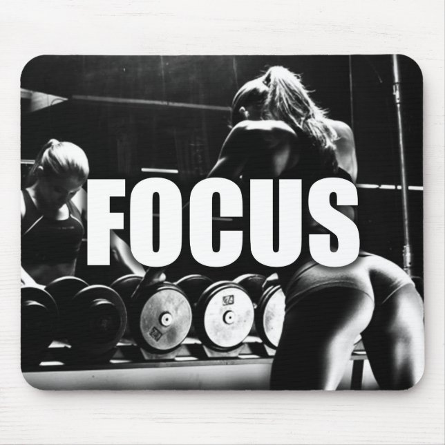 Alfombrilla De Ratón FOCUS - Motivación del entrenamiento de mujeres (Frente)