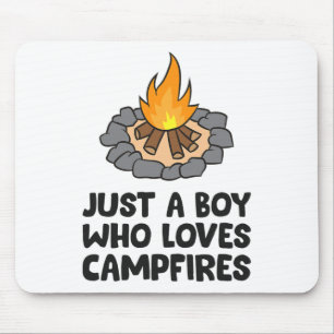 Alfombrilla De Ratón Fogata de Camping Solo un Niño que Ama las Fogatas