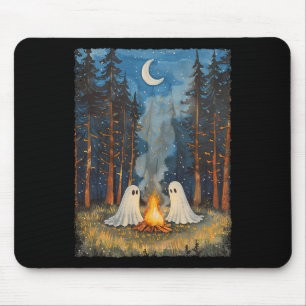 Alfombrilla De Ratón Fogueado Fantasma Vintage Amante del Camping Fores