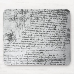 Alfombrilla De Ratón Fol.145v-b, página del cuaderno de da Vinci