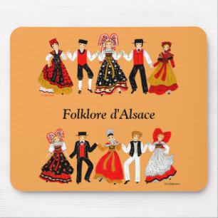 Alfombrilla De Ratón Folklore de l'Alsace, Francia