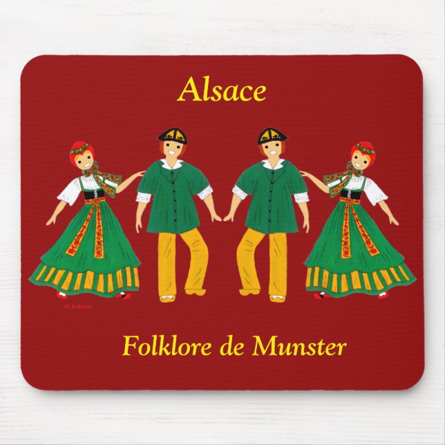 Alfombrilla De Ratón Folklore de Munster, Alsacia, Francia (Frente)