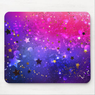Alfombrilla De Ratón Fondo azul rosa brillante