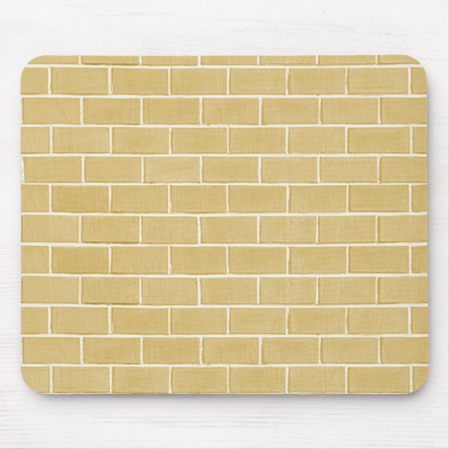 Alfombrilla De Ratón fondo beige del ladrillo (Frente)