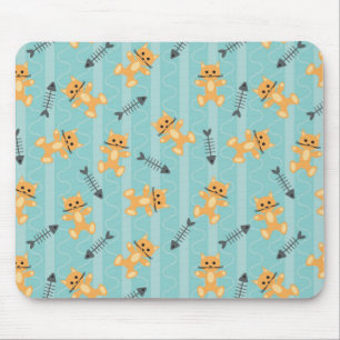 Alfombrilla De Ratón fondo con los gatos