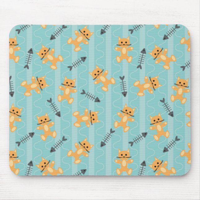 Alfombrilla De Ratón fondo con los gatos (Frente)