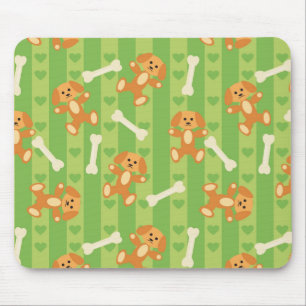 Alfombrilla De Ratón fondo con los perros y los huesos