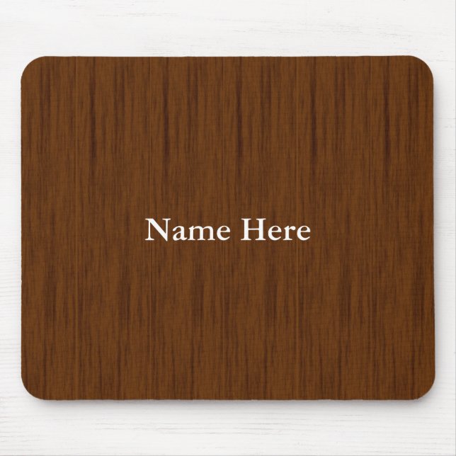 Alfombrilla De Ratón Fondo de madera Personalizado personalizado (Frente)