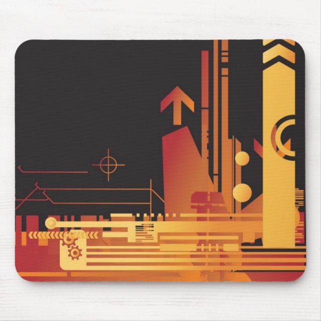 Alfombrilla De Ratón Fondo de semitono técnico 2 (Frente)