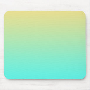 Alfombrilla De Ratón Fondo degradado pastel turquesa amarillo