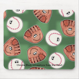 Alfombrilla De Ratón Fondo del campo del collage de la bola y del