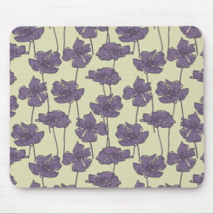 Alfombrilla De Ratón Fondo del estampado de flores del vintage del arte