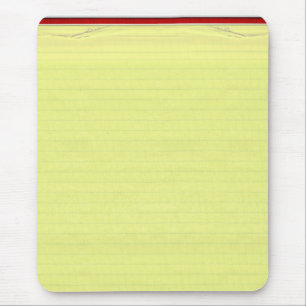Alfombrilla De Ratón Fondo del papel escolar en línea amarilla
