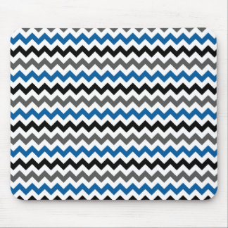 Alfombrilla De Ratón Fondo del patrón Chevron Azul Gris Negro Blanco