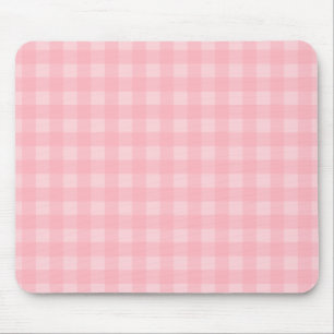 Alfombrilla De Ratón Fondo del patrón retro rosado de Gingham revisado