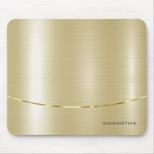 Alfombrilla De Ratón Fondo dorado falso minimalista brillante