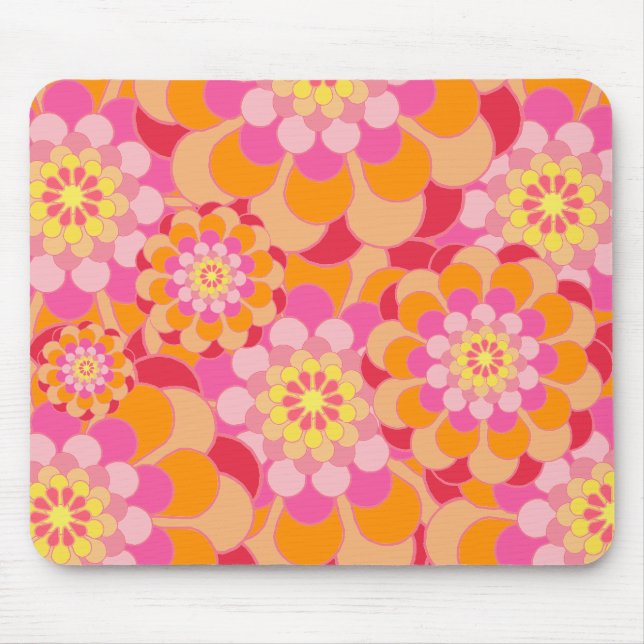 Alfombrilla De Ratón Fondo floral Melon Shades (Frente)