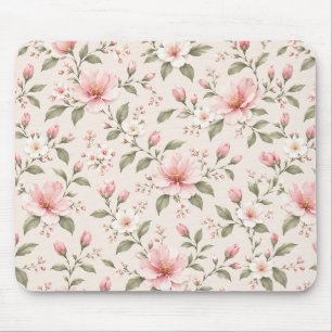 Alfombrilla De Ratón Fondo floral sin costuras de flor de cerezo rosa s