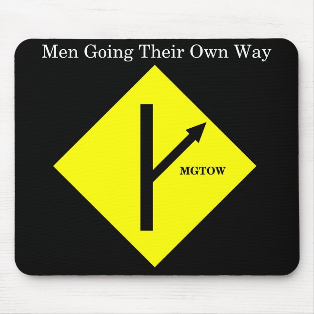 Alfombrilla De Ratón Fondo Mousepad-Negro de MGTOW (Frente)