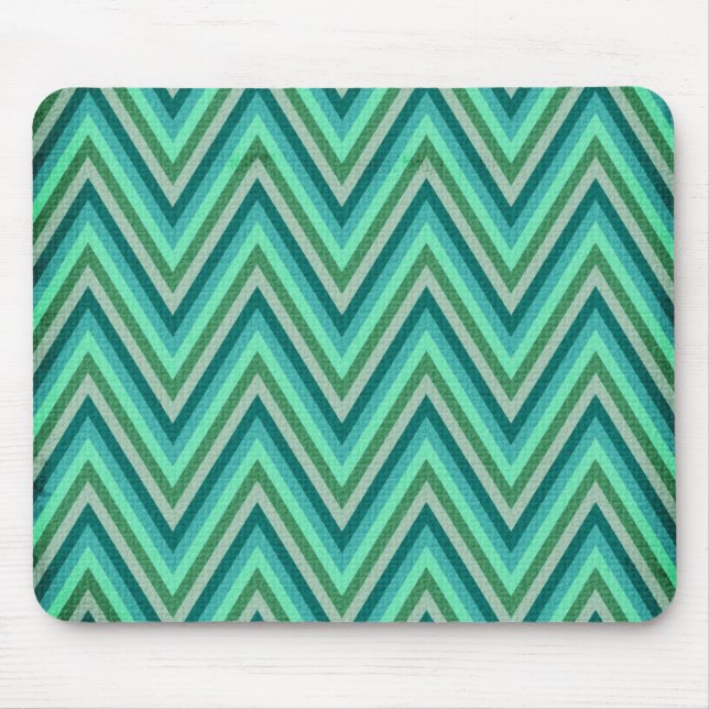 Alfombrilla De Ratón Fondo rayado del zigzag (Frente)
