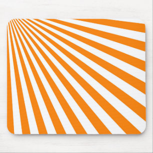 Alfombrilla De Ratón Fondo Retro Naranja Sun Rays