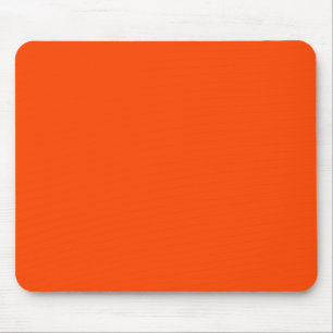 Alfombrilla De Ratón Fondo Sólido de Color Naranja Rojo en Blanco