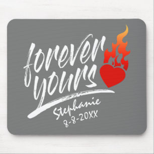 Alfombrilla De Ratón Forever Yours Custom Name Valentine   Mousepad