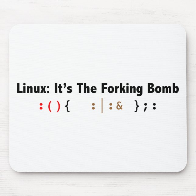 Alfombrilla De Ratón fork_bomb_black.png (Frente)