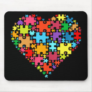 Alfombrilla De Ratón Forma de los corazones de amor coloridos - Awarene