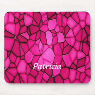 Alfombrilla De Ratón Formas de piedra rosa con motivos