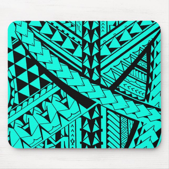 Alfombrilla De Ratón Formas y símbolos tribales samoanos/polinesios (Frente)