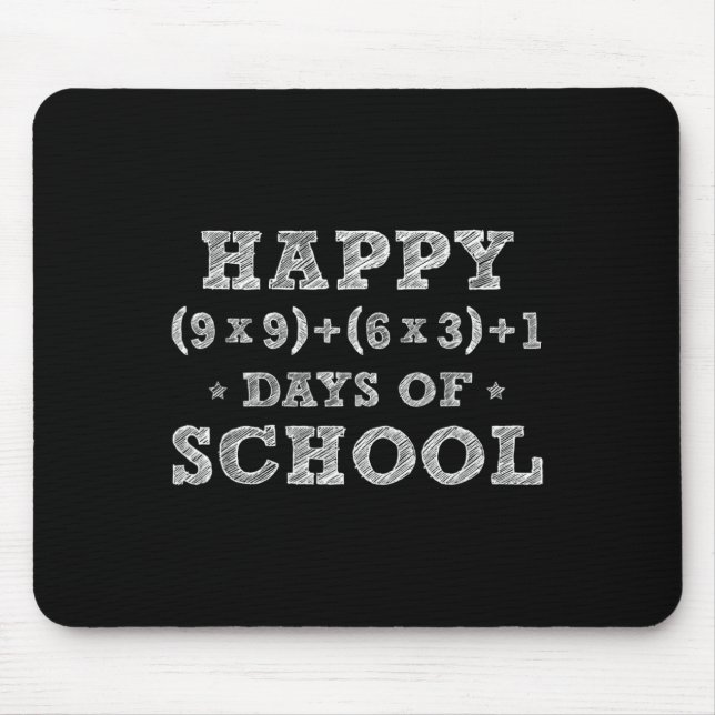 Alfombrilla De Ratón Fórmula Matemática 100 Días De Té De Niños Chicas  (Frente)