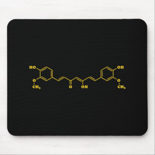 Alfombrilla De Ratón Fórmula química molecular de Curcumin Turmérica