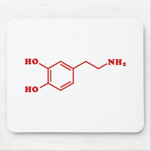 Alfombrilla De Ratón Fórmula química molecular de la dopamina