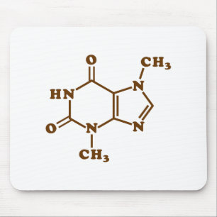 Alfombrilla De Ratón Fórmula química molecular de teobromina de chocola