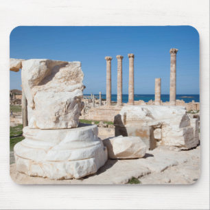 Alfombrilla De Ratón Foro Romano y restos de estatua, Sabratha, AZ