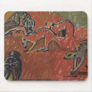 Alfombrilla De Ratón Forraje de Meerkats - mousepad del arte