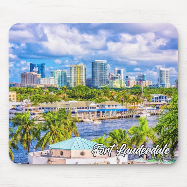 Alfombrilla De Ratón Fort Lauderdale, Florida, Estados Unidos (Frente)