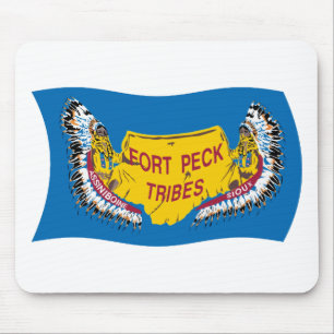 Alfombrilla De Ratón Fort Peck Assiniboine Flag Mousepad