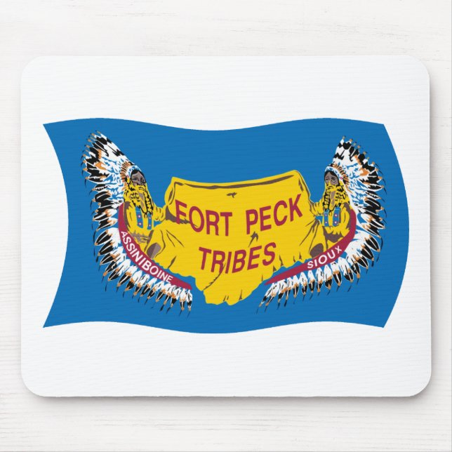 Alfombrilla De Ratón Fort Peck Assiniboine Flag Mousepad (Frente)