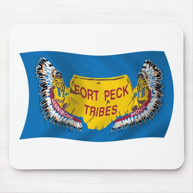 Alfombrilla De Ratón Fort Peck Assiniboine Flag Mousepad (Frente)