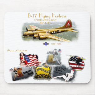Alfombrilla De Ratón FORTALEZA del VUELO B-17, diversa. Arte de la nari