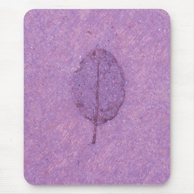 Alfombrilla De Ratón Fósil púrpura de hoja (Frente)
