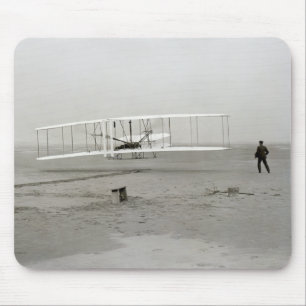 Alfombrilla De Ratón Foto antigua Primer vuelo en avión Hermanos Wright