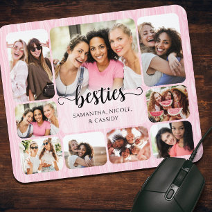 Alfombrilla De Ratón Foto de amistad adolescente de chicas rosadas