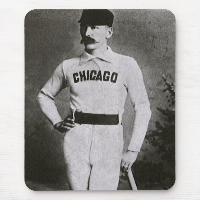 Alfombrilla De Ratón Foto de época, jugador de béisbol Sports Chicago (Frente)