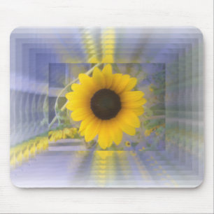 Alfombrilla De Ratón Foto de girasol con patrón infinito repetido